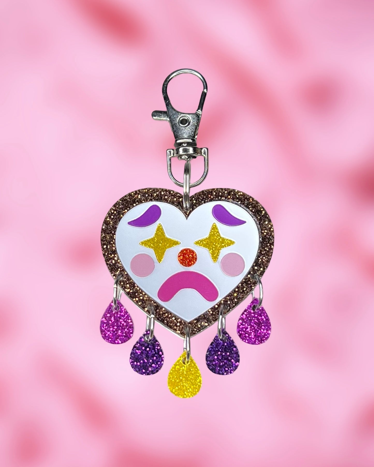 Pink Pony Clown Keychain