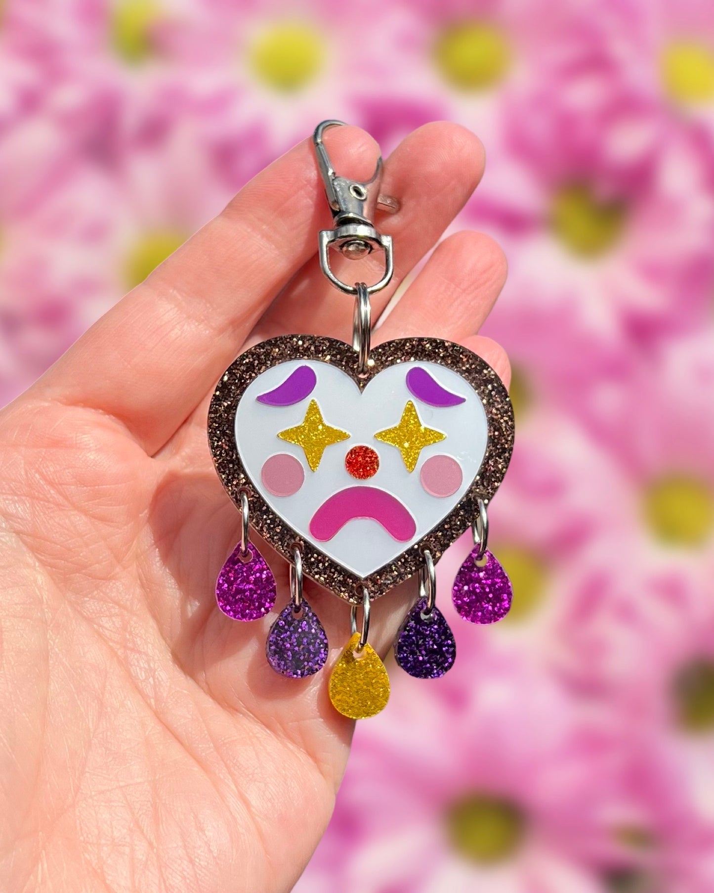 Pink Pony Clown Keychain