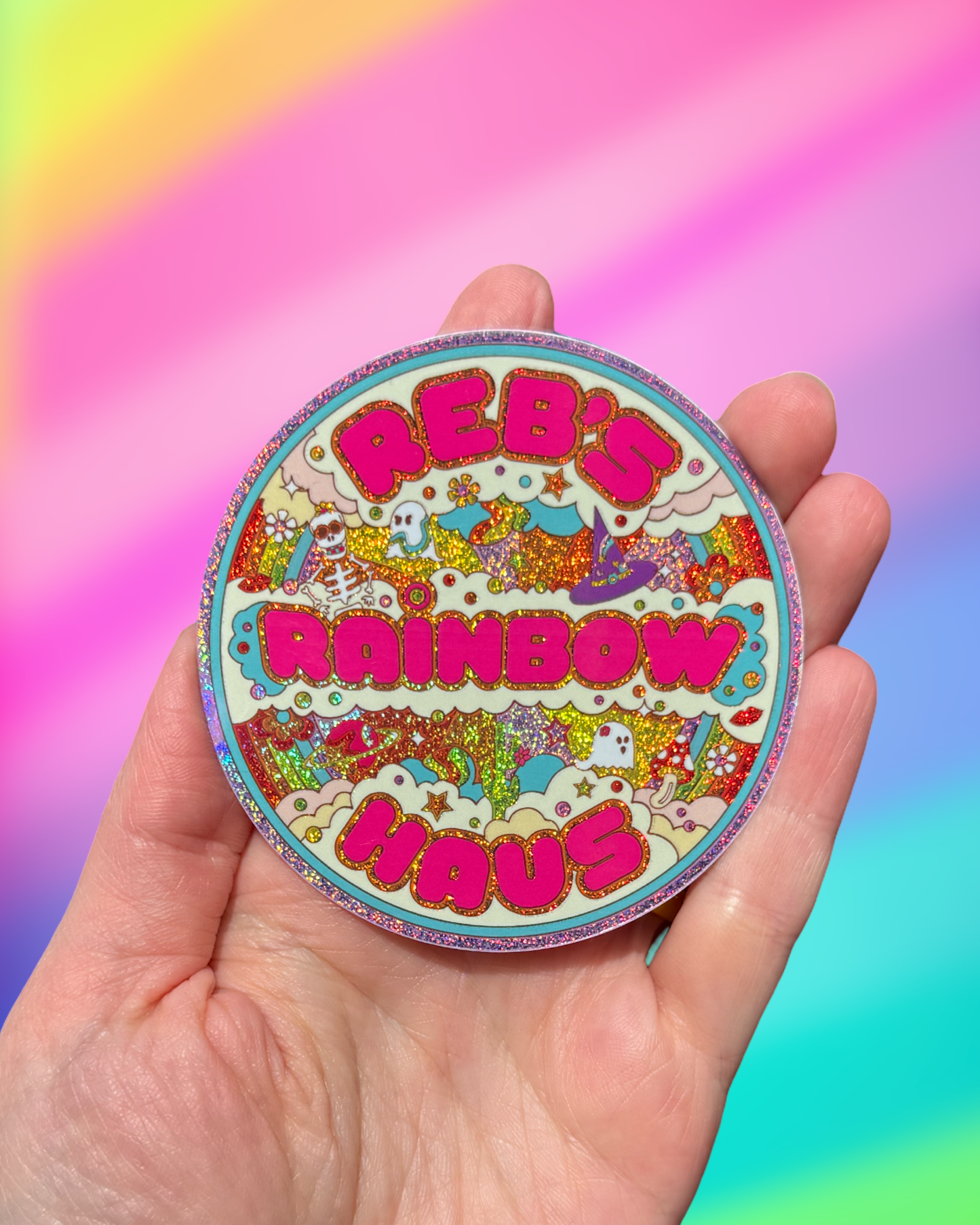 RRH Holographic Glitter Sticker