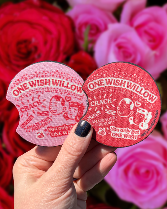 One Wish Willow Car Coasters (Set of 2)