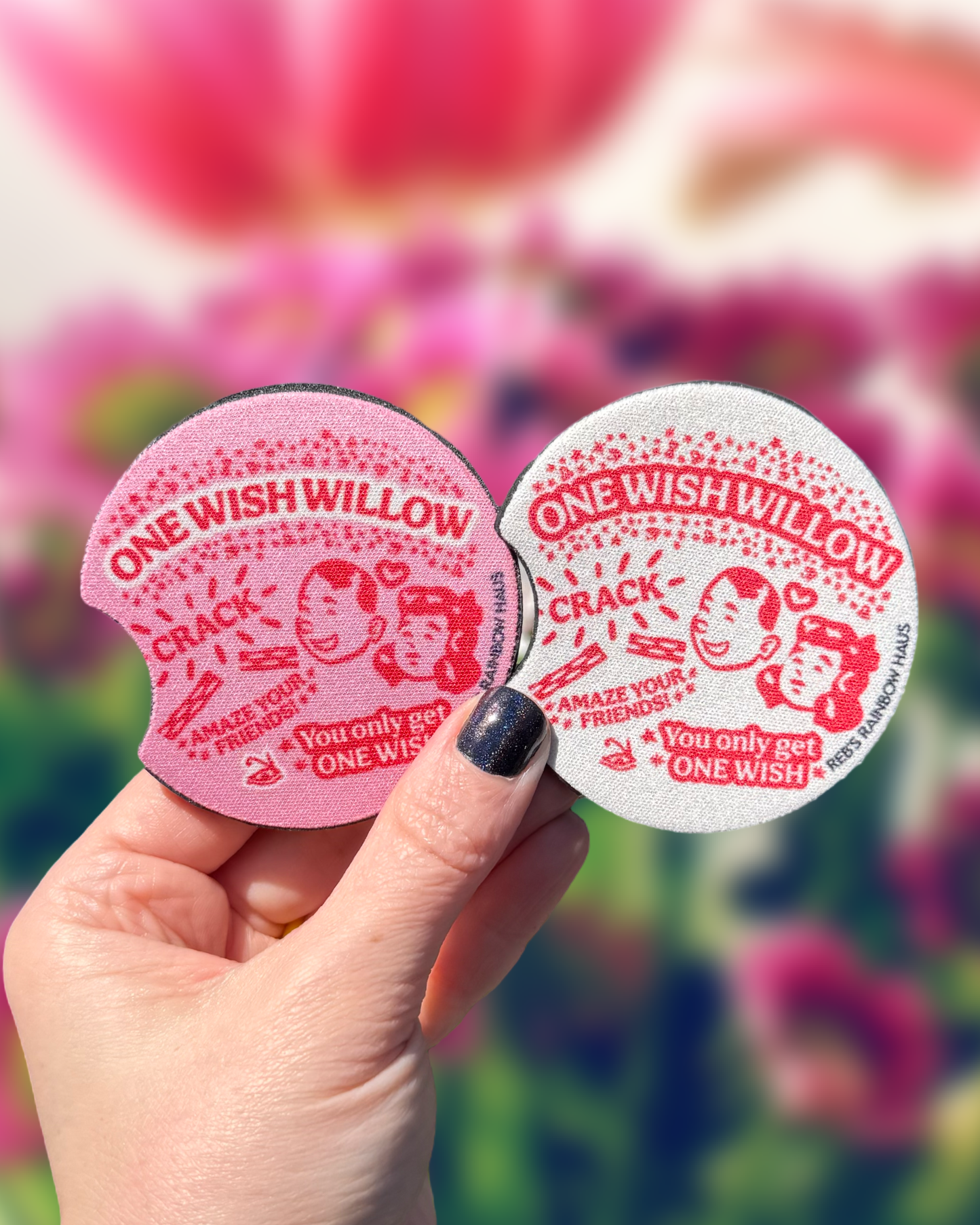 One Wish Willow Car Coasters (Set of 2)