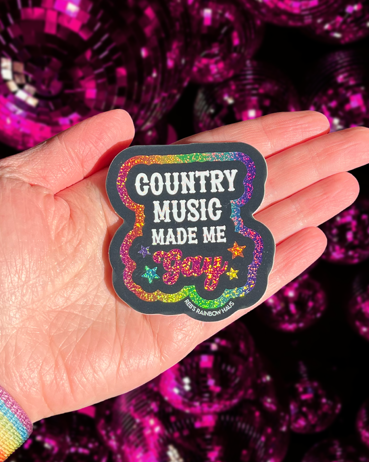 Country Music Made Me Gay Sticker