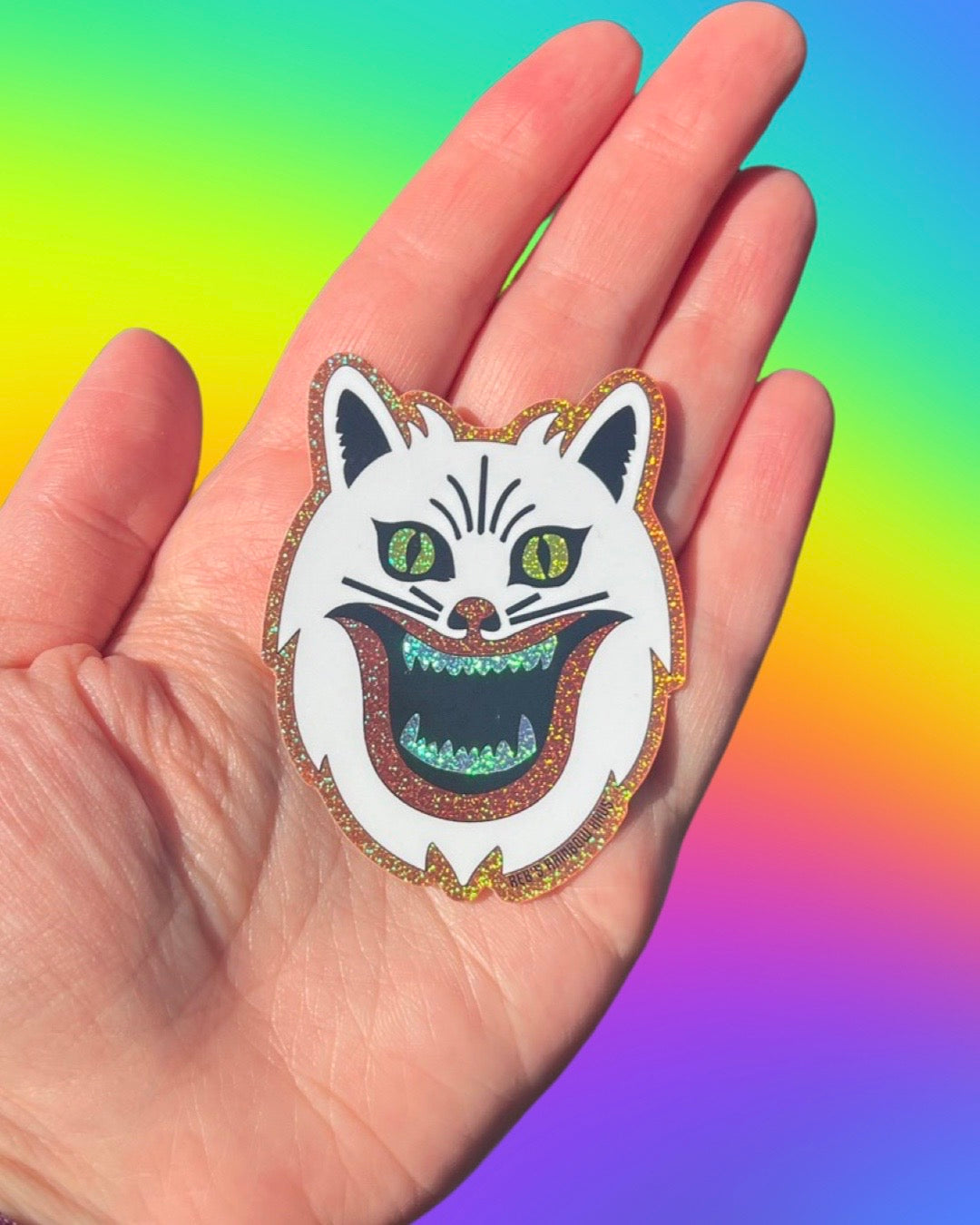 White Cat Sticker