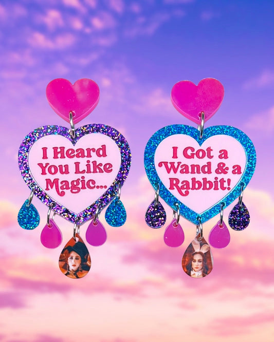 Red Wine Supernova Statement Earrings