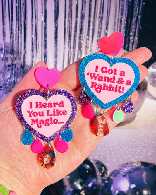 Red Wine Supernova Statement Earrings