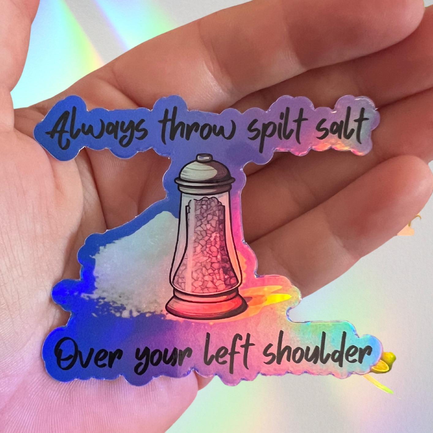 Spilt Salt Vinyl Sticker