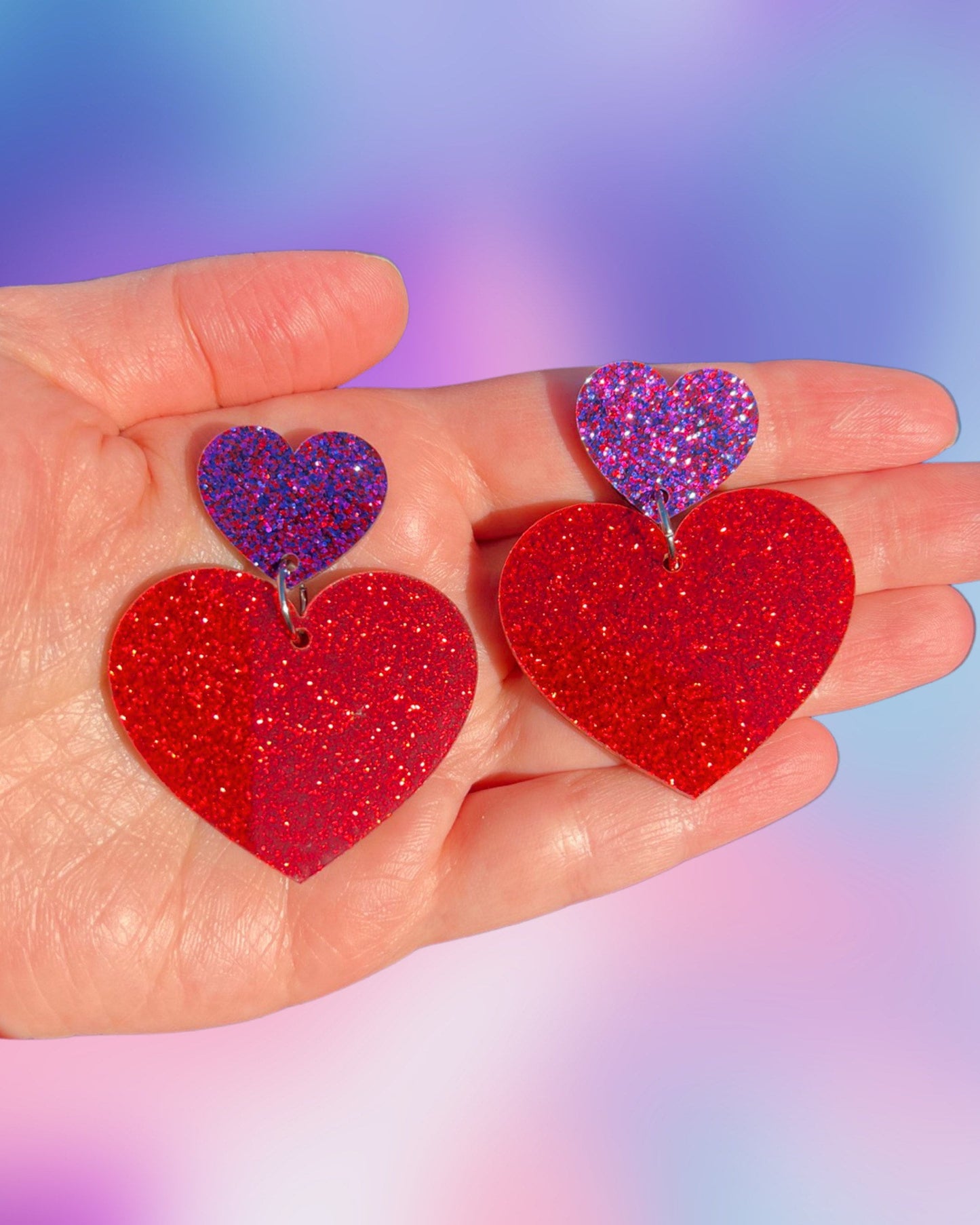 Double Heart Earrings