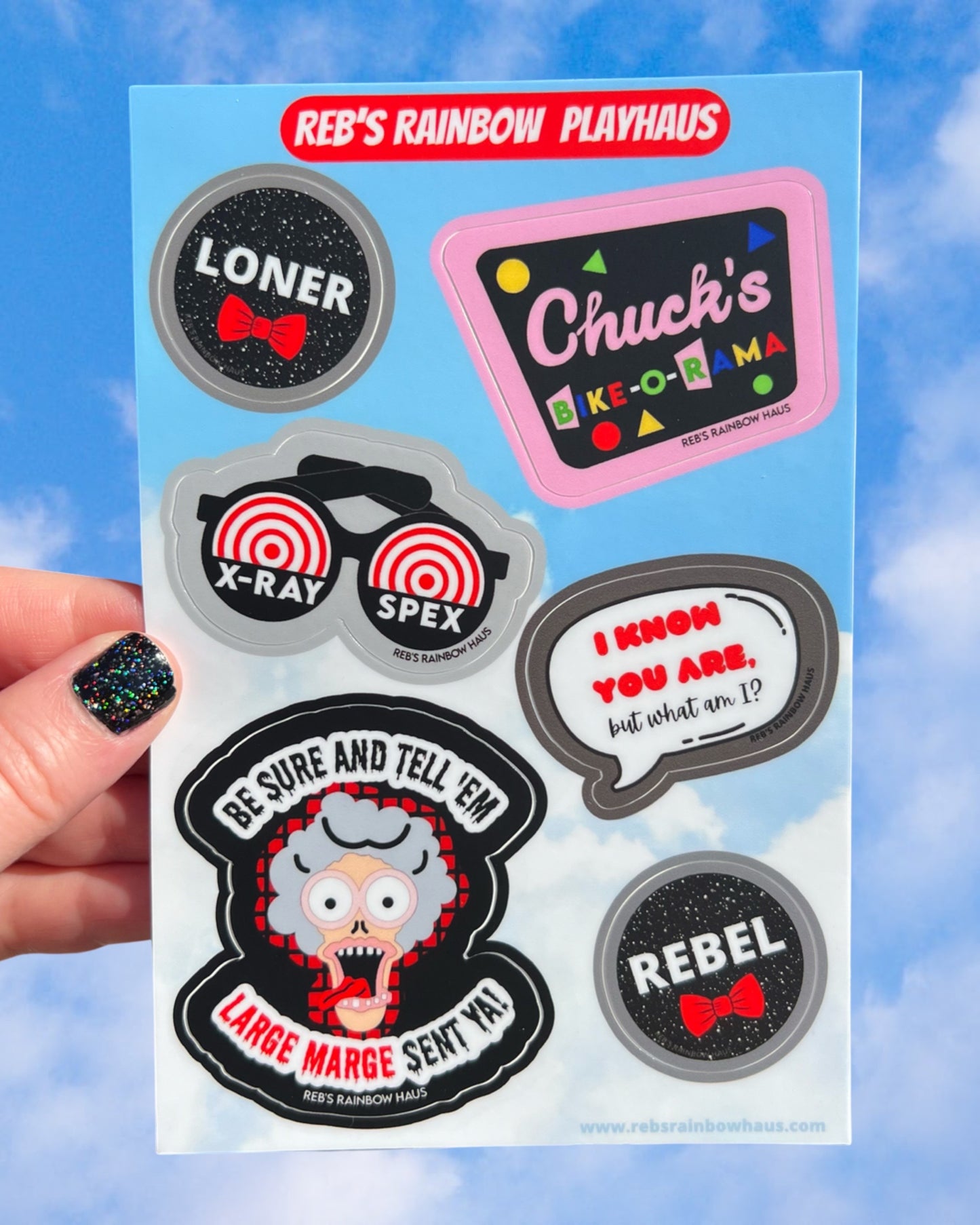 Reb's Rainbow Playhaus Sticker Sheet