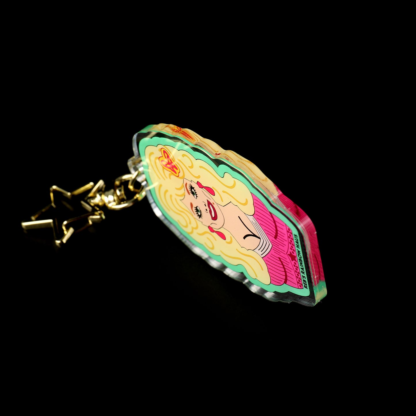 Diamond in a Rhinestone World Keychain