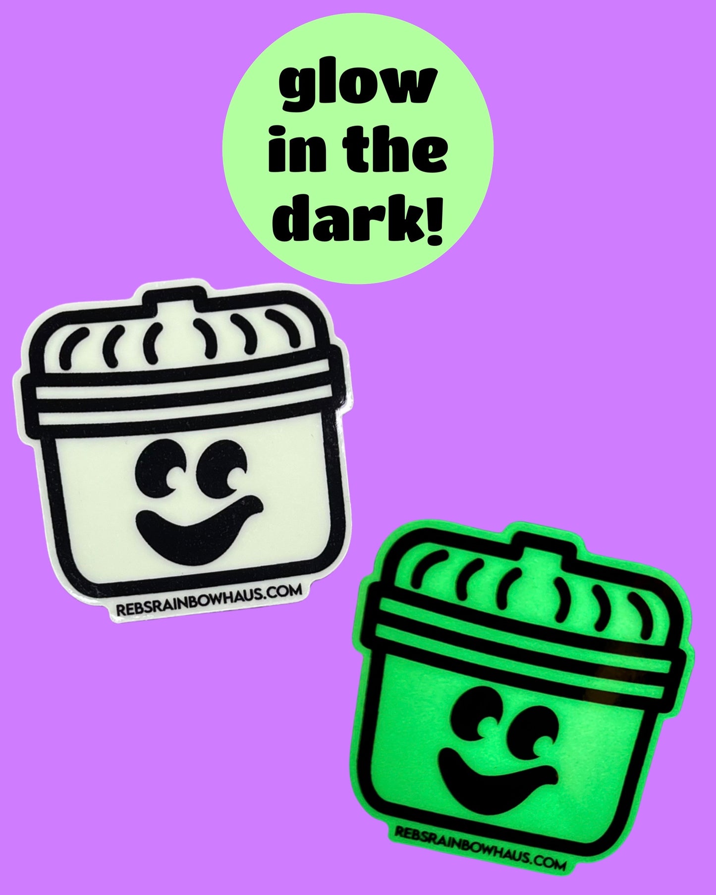 Glow in the Dark Boo Bucket Sticker