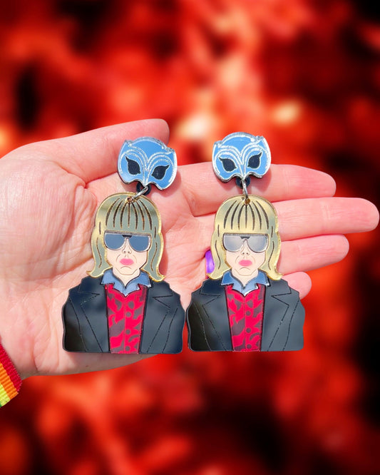 Swan Earrings, Brooch, Bolo Tie, or Magnet