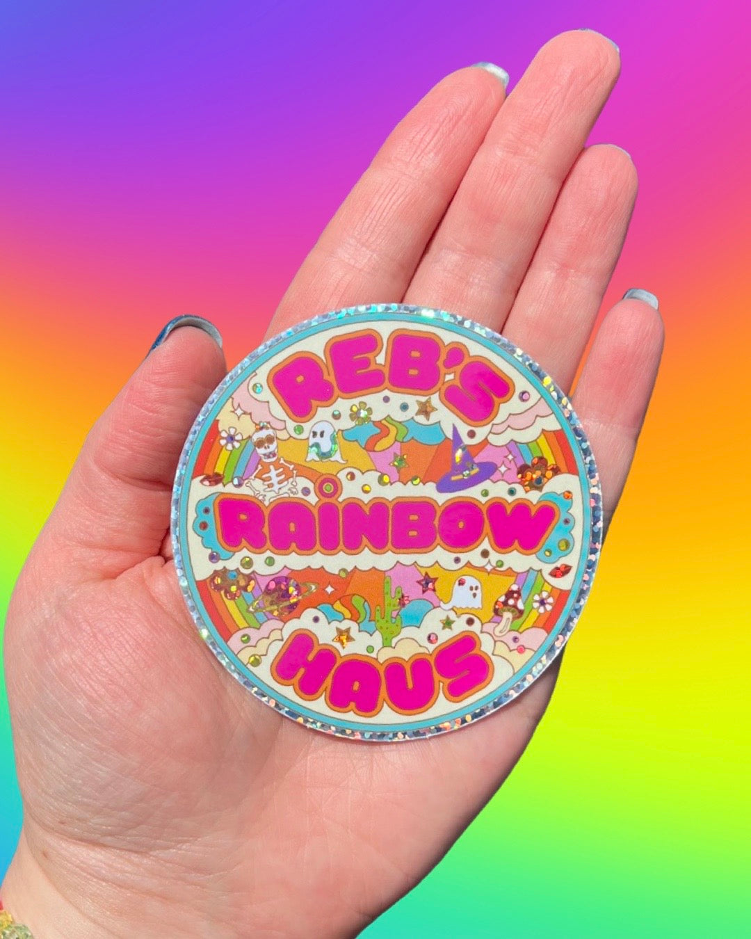 RRH Holographic Glitter Sticker