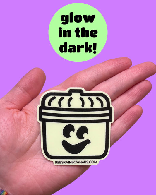 Glow in the Dark Boo Bucket Sticker