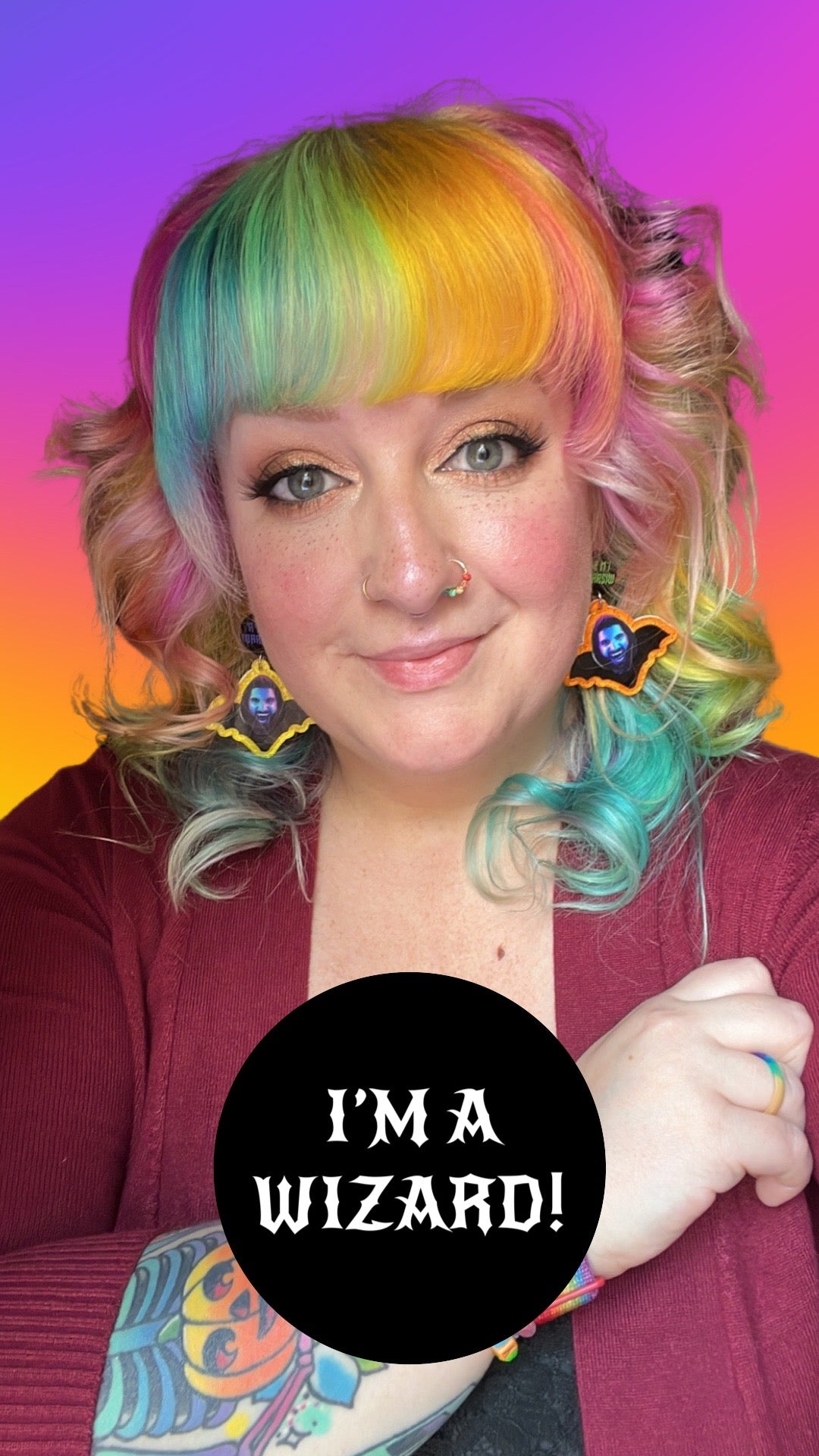 I'm A Wizard! or Creepy Paper! Earrings