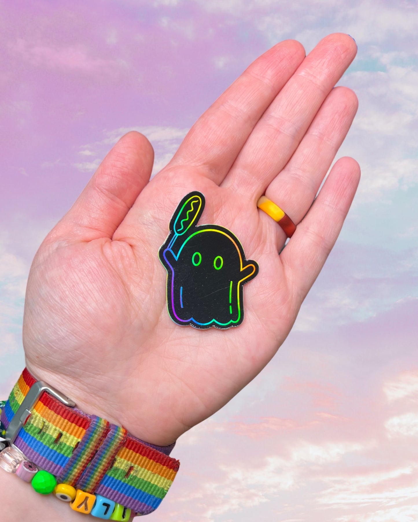 Corn Dog Ghost Sticker