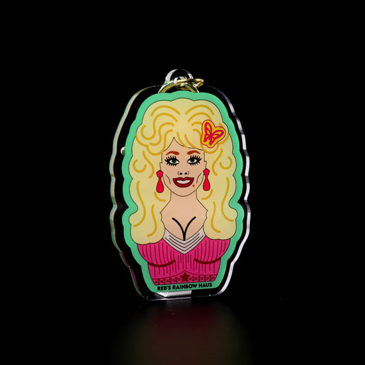 Diamond in a Rhinestone World Keychain