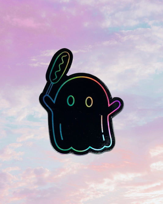 Corn Dog Ghost Sticker