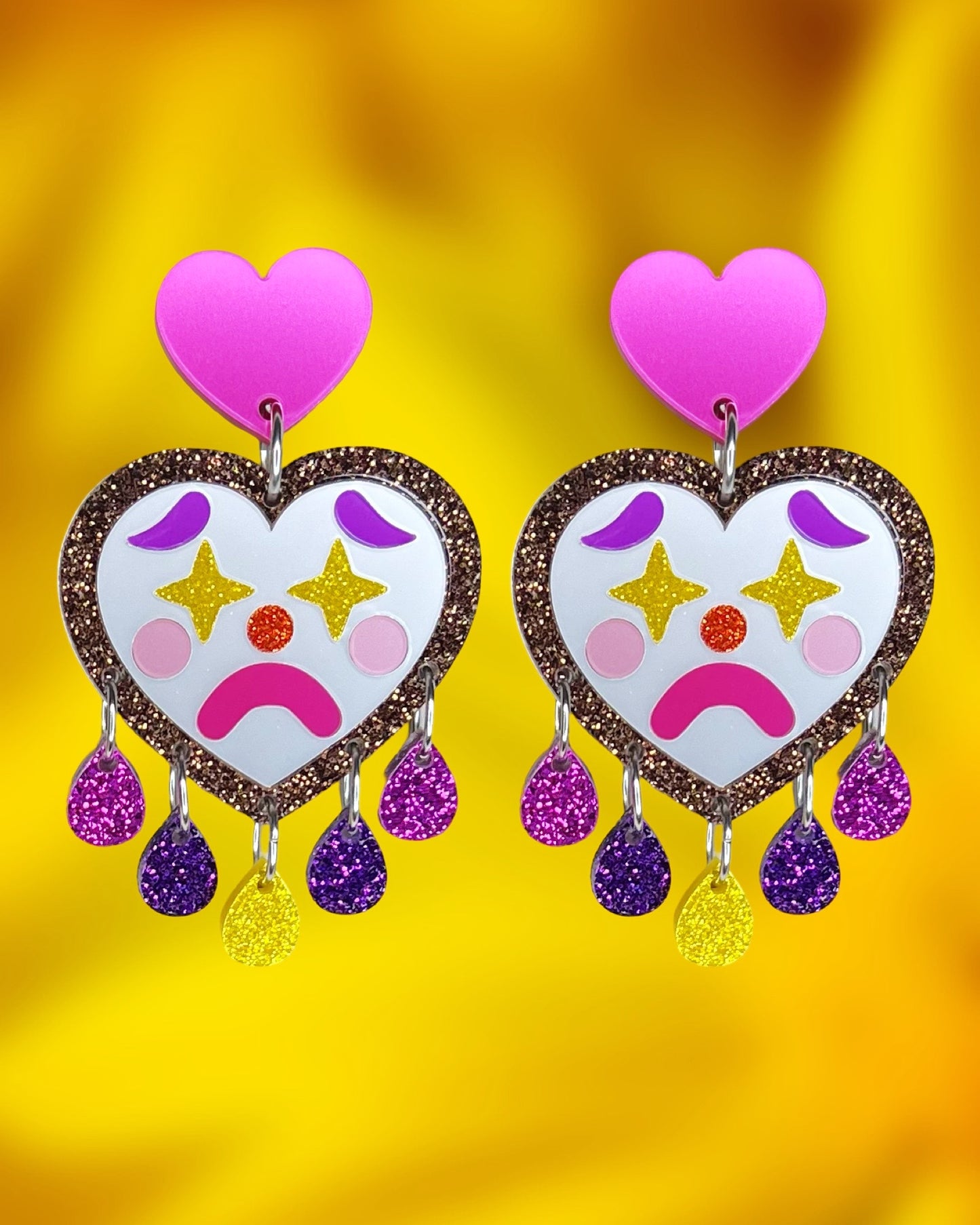 *PRE-ORDER* Sad Rodeo Clown Statement Earrings