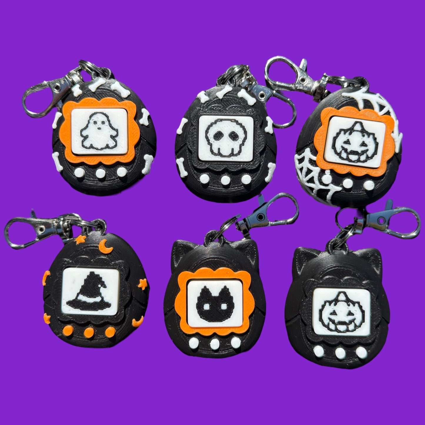 90s Virtual Pet Halloween Clicker Keychain