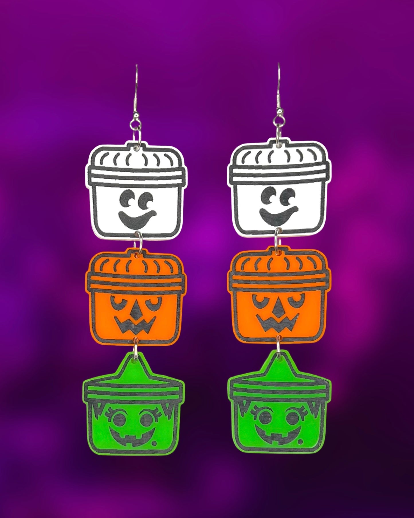 Spooky Bucket Trio Earrings