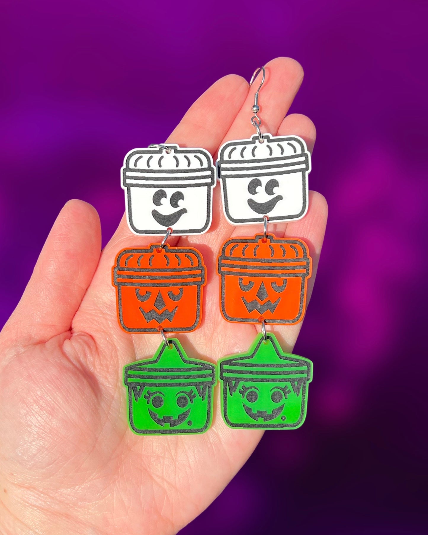 Spooky Bucket Trio Earrings