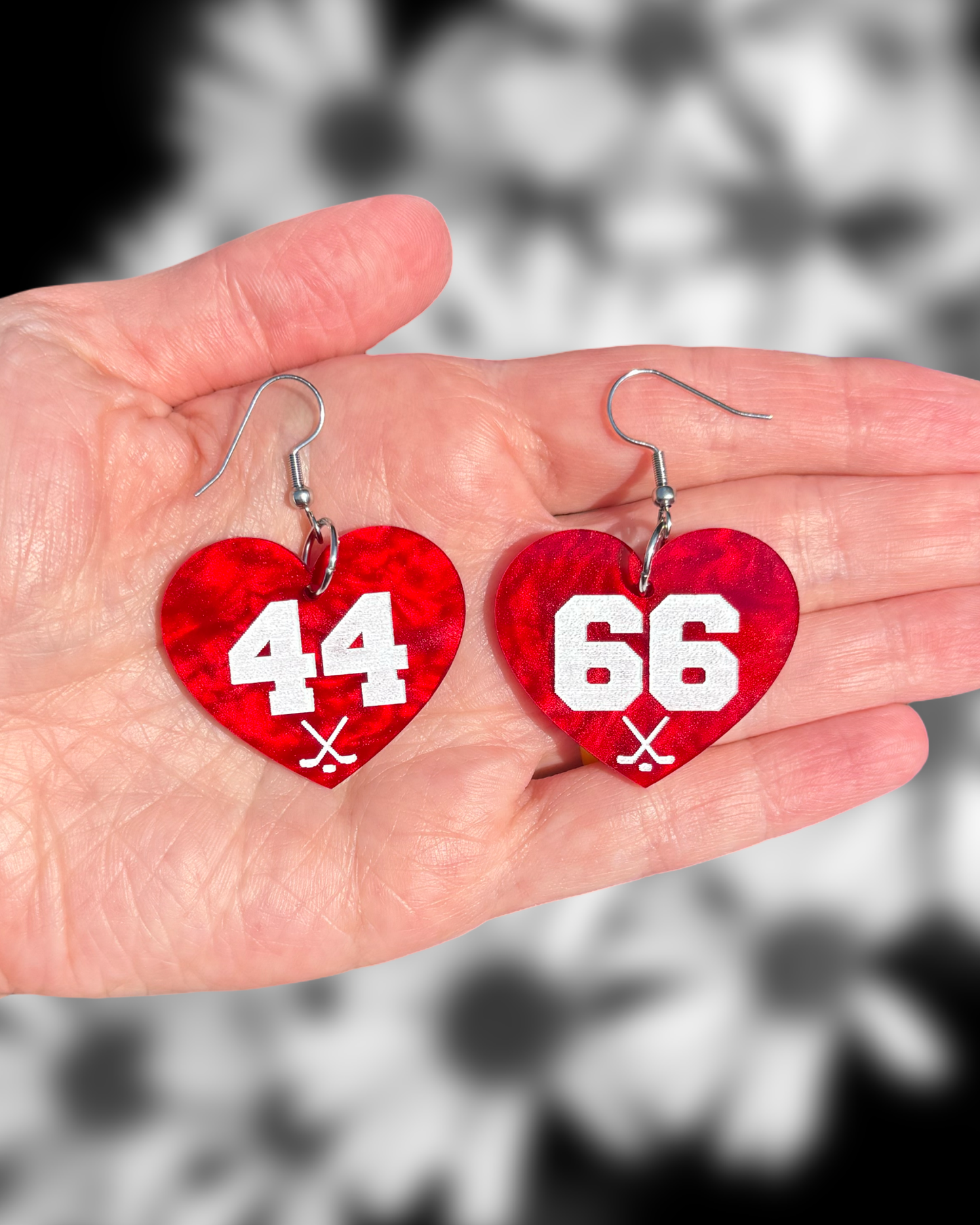 Hockey Number Earrings (Zero Waste)