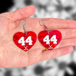 Hockey Number Earrings (Zero Waste)