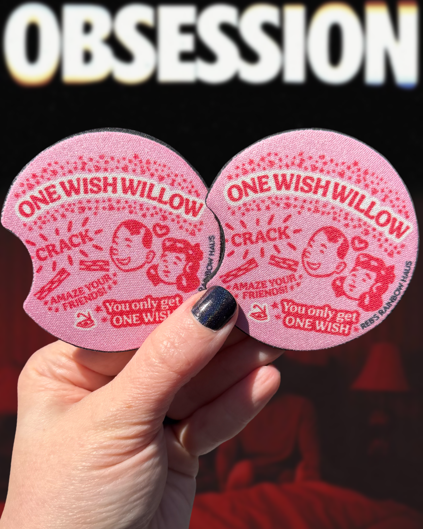 One Wish Willow Car Coasters (Set of 2)