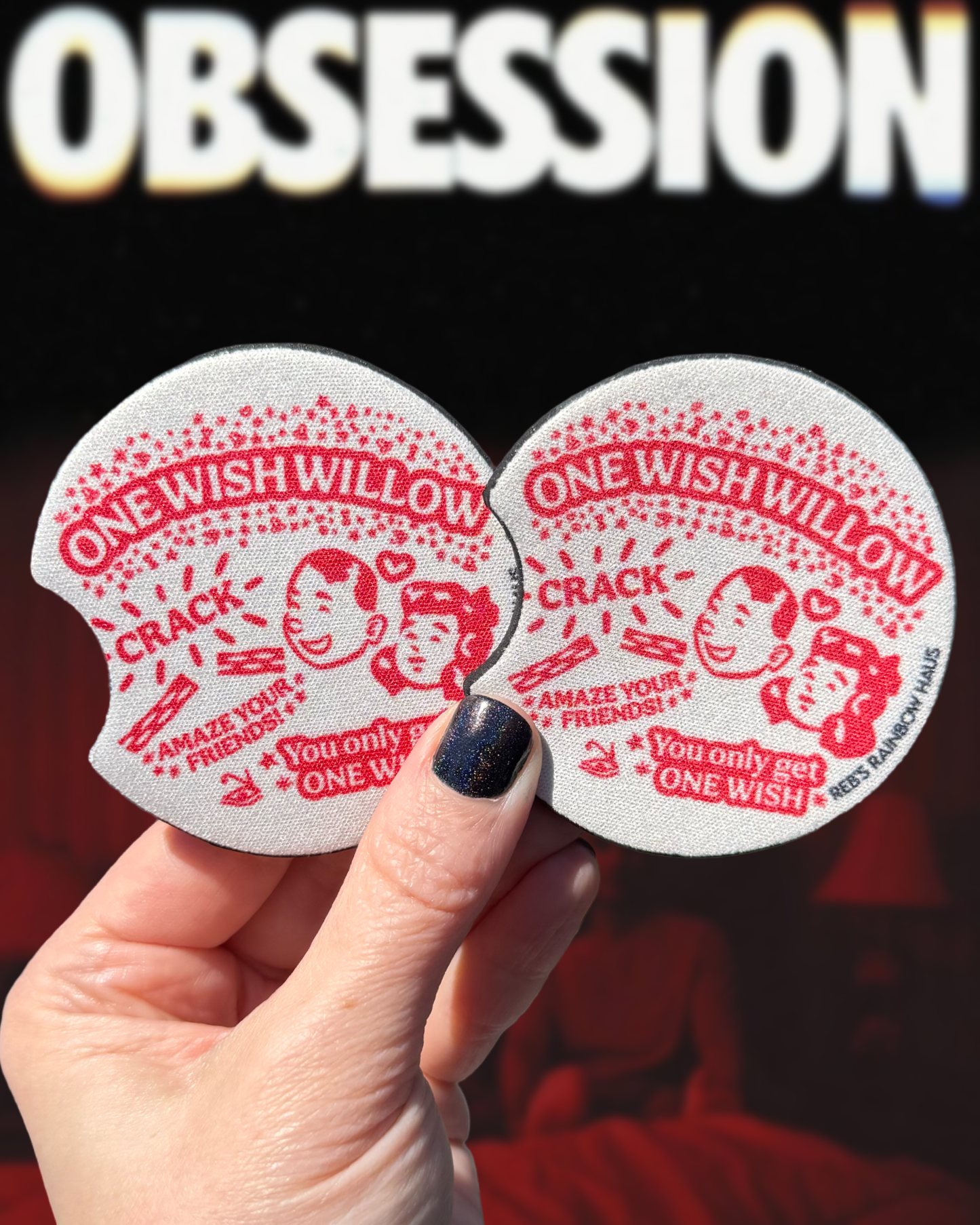 One Wish Willow Car Coasters (Set of 2)