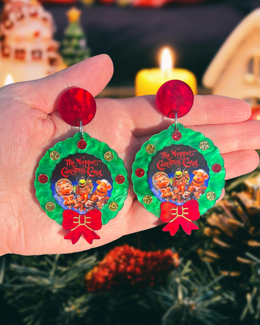 Christmas Carol Statement Earrings