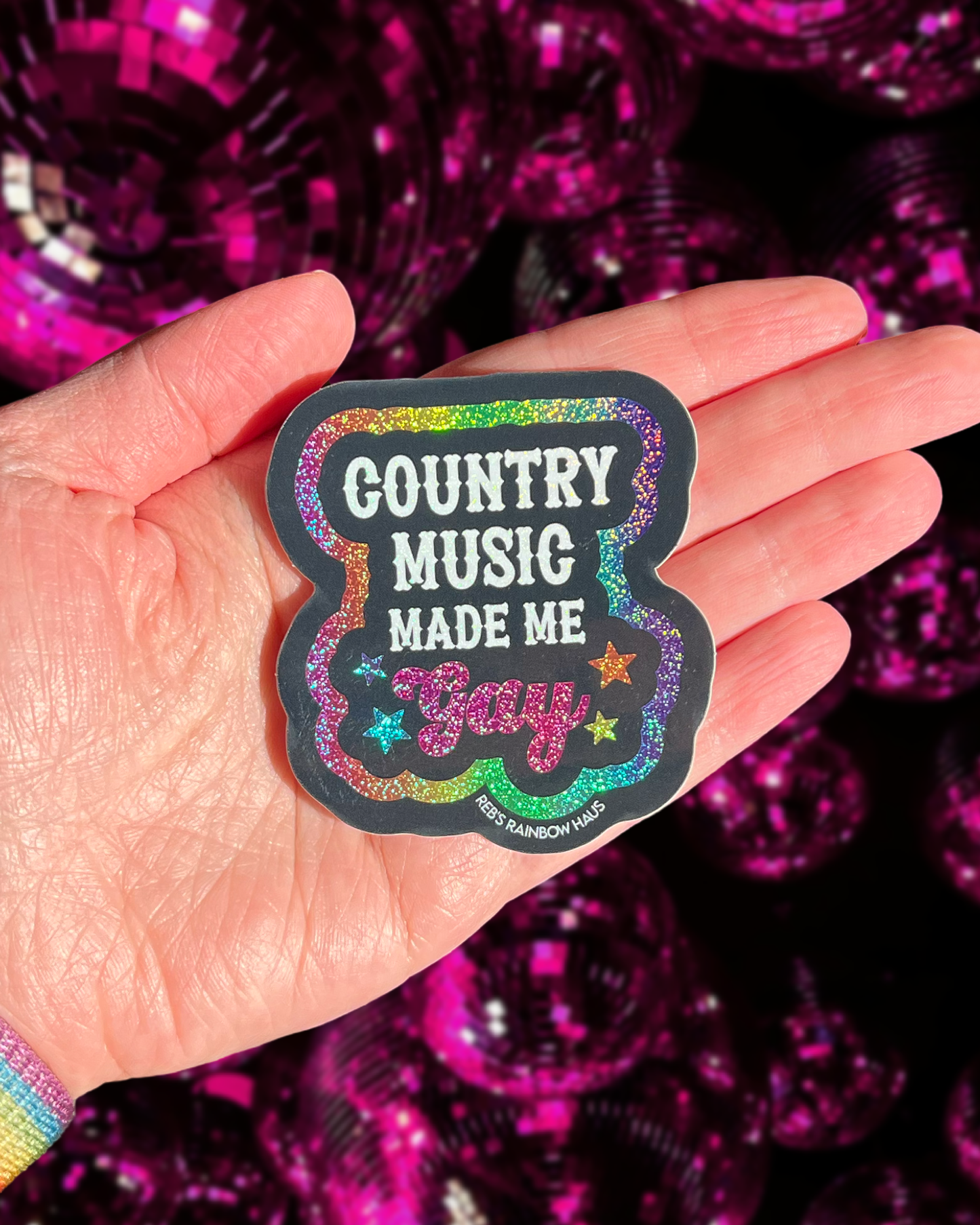 Country Music Made Me Gay Sticker