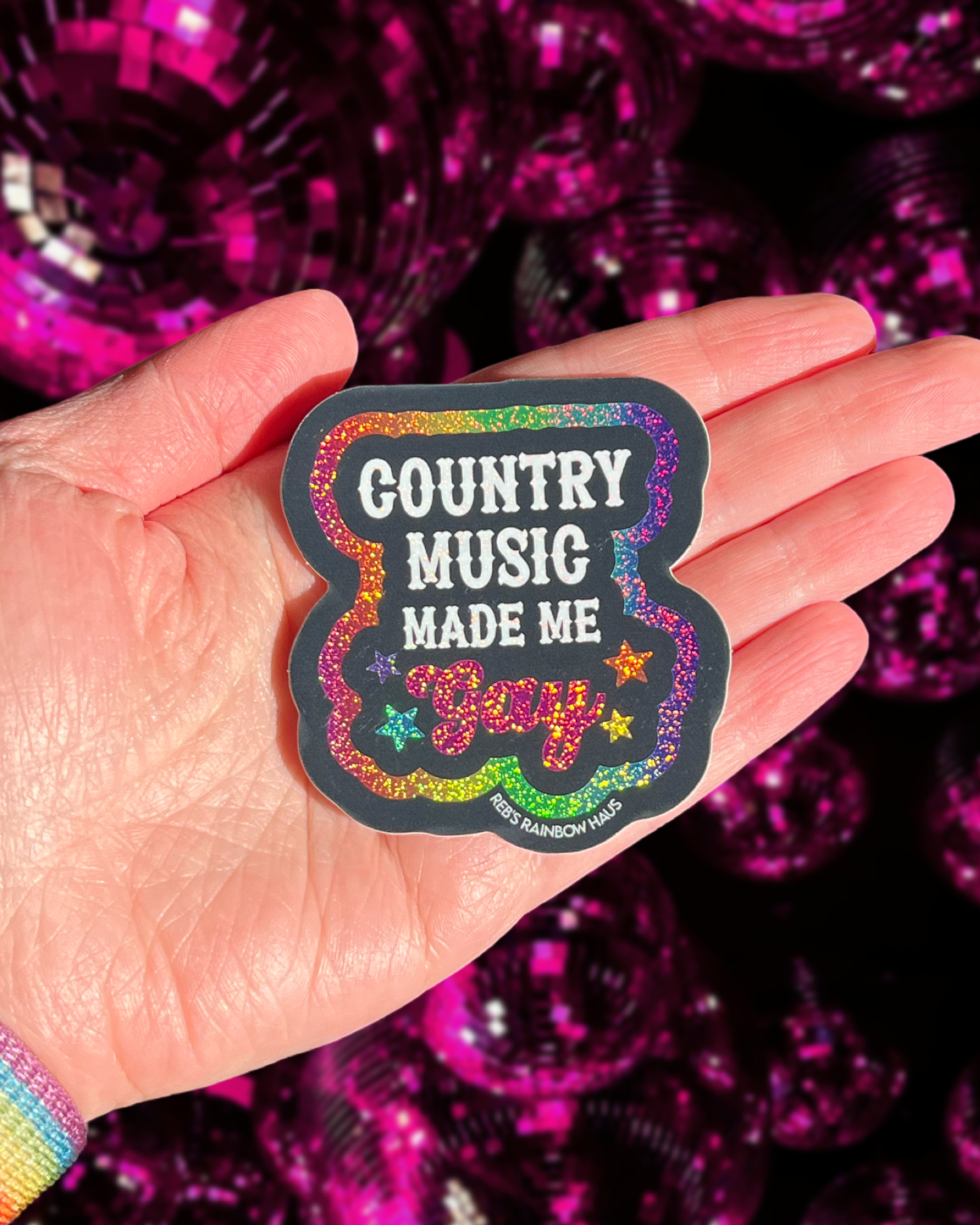 Country Music Made Me Gay Sticker