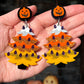 *PRE-ORDER* Halloween Ceramic Tree Statement Earrings, Brooch, Bolo Tie, or Magnet