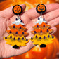 *PRE-ORDER* Halloween Ceramic Tree Statement Earrings, Brooch, Bolo Tie, or Magnet