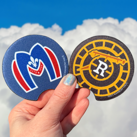 Team Logo Car Coasters (Set of 2)