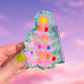 Pink Christmas Tree Hair Claw