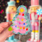 Pink Christmas Tree Hair Claw