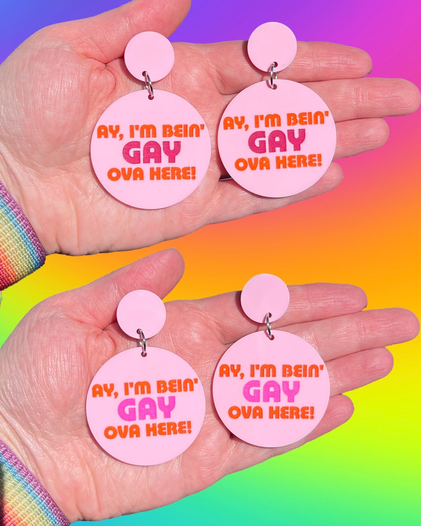 Gay Ova Here Earrings