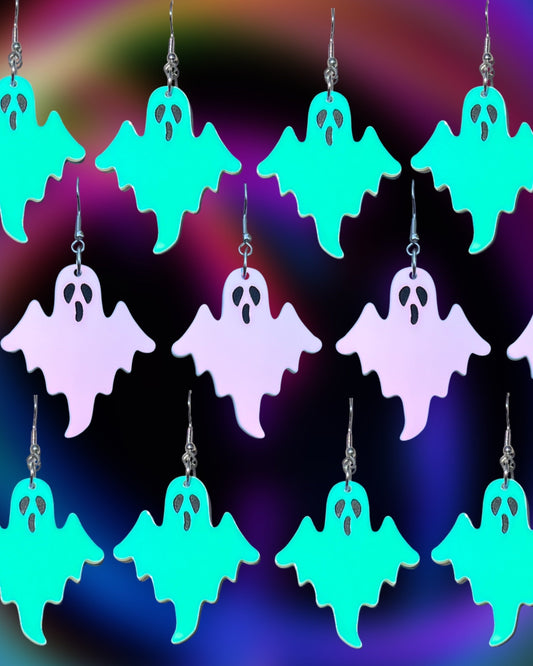 Cotton Candy Ghost Earrings
