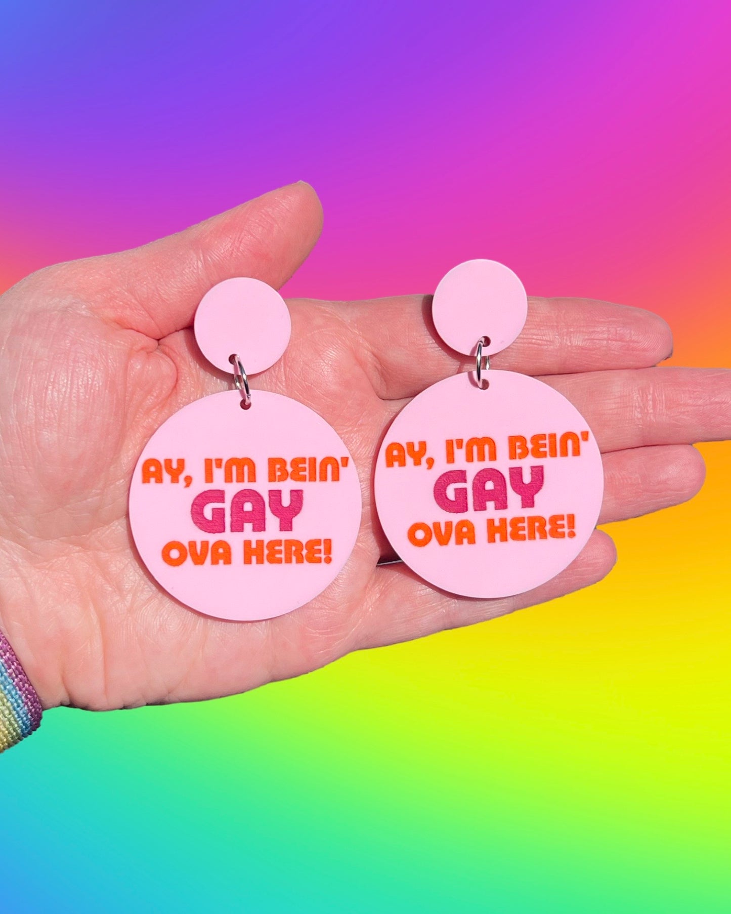 Gay Ova Here Earrings