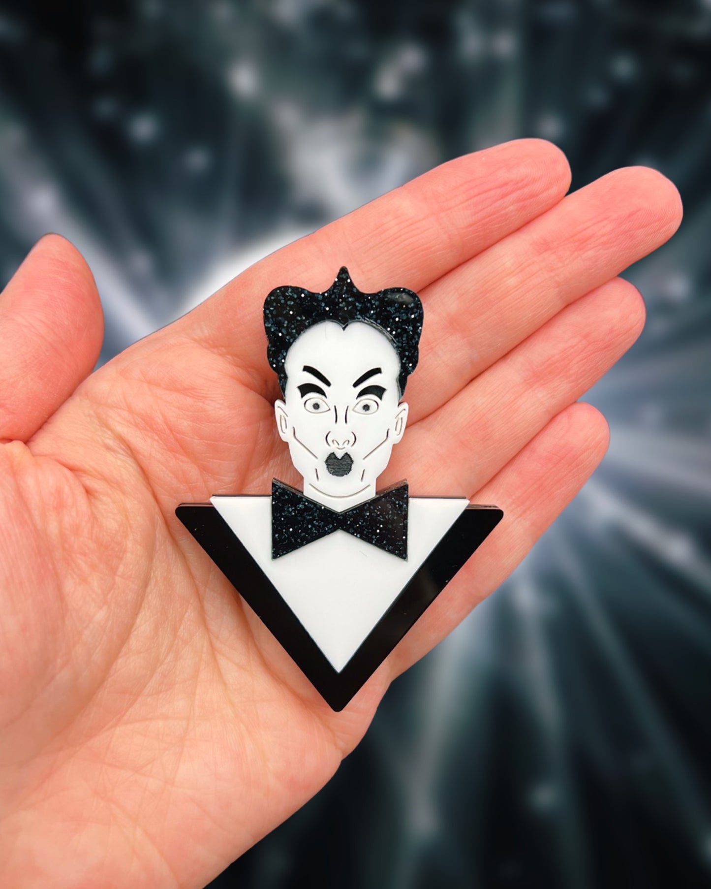 Klaus Nomi Earrings or Brooch