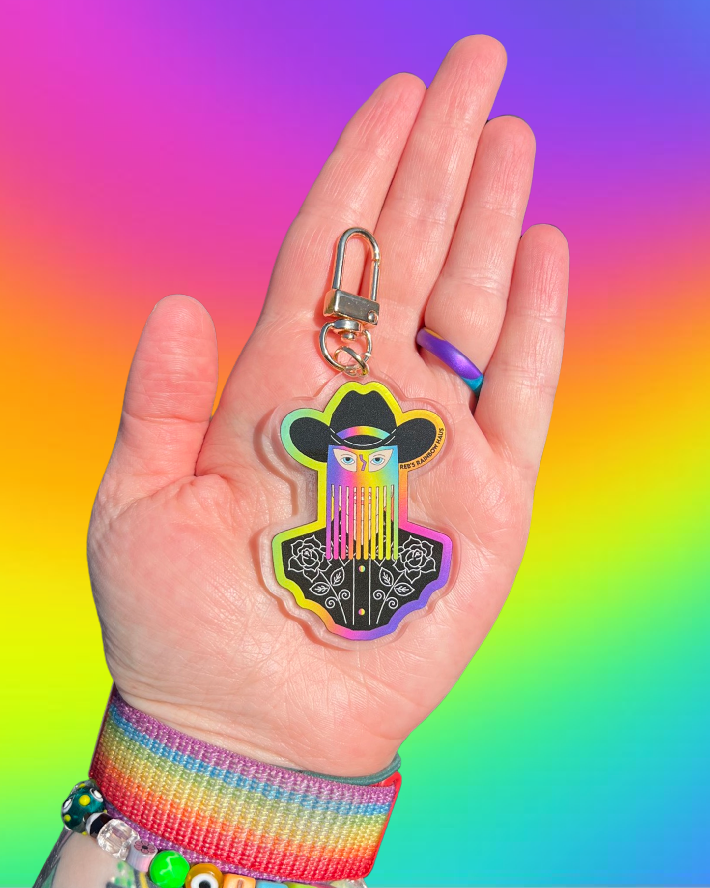 Queen of the Rodeo Keychain