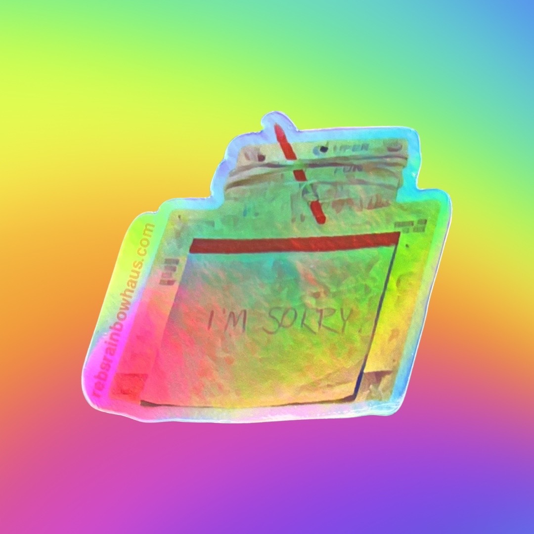 I'm Sorry, Sam Sticker – Reb's Rainbow Haus