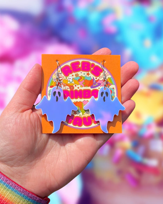Cotton Candy Ghost Earrings