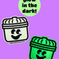 Glow in the Dark Boo Bucket Sticker