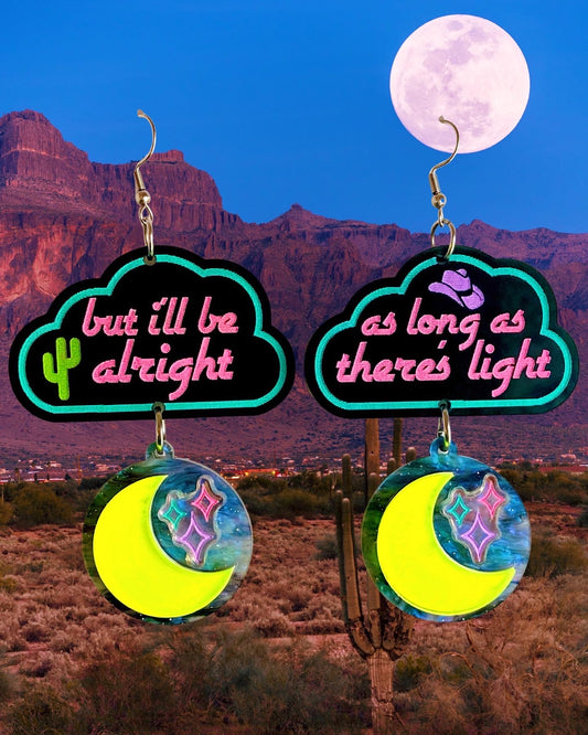 Neon Moon Earrings