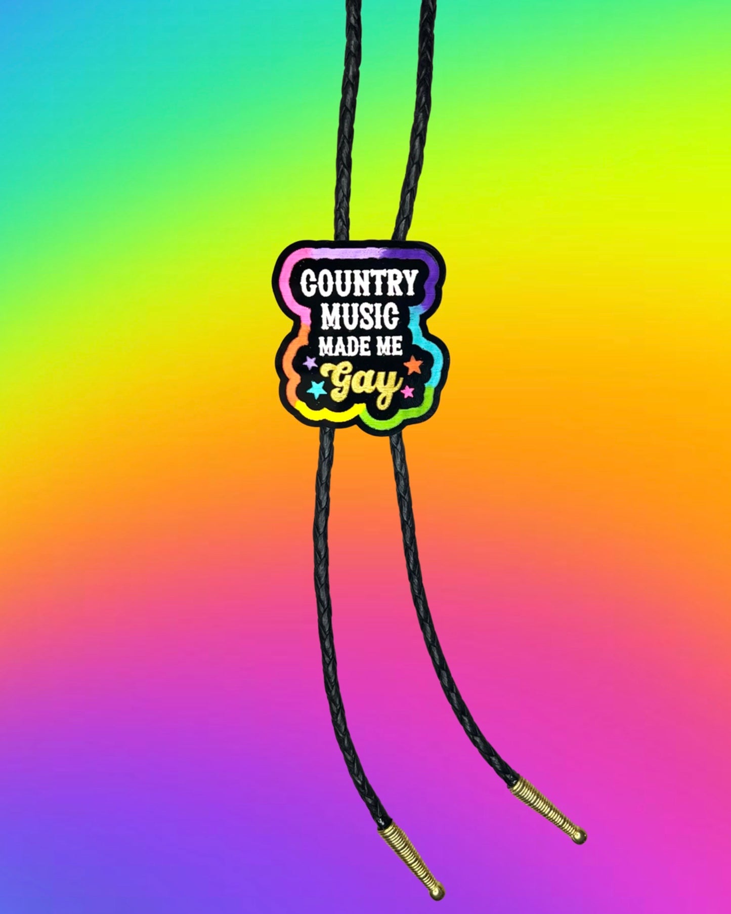 Country Music Made Me Gay Bolo Tie