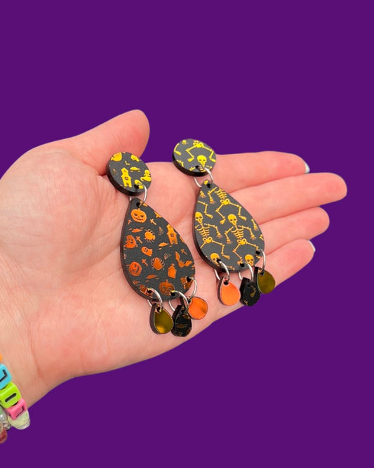 Spooky Tear Drop Earrings