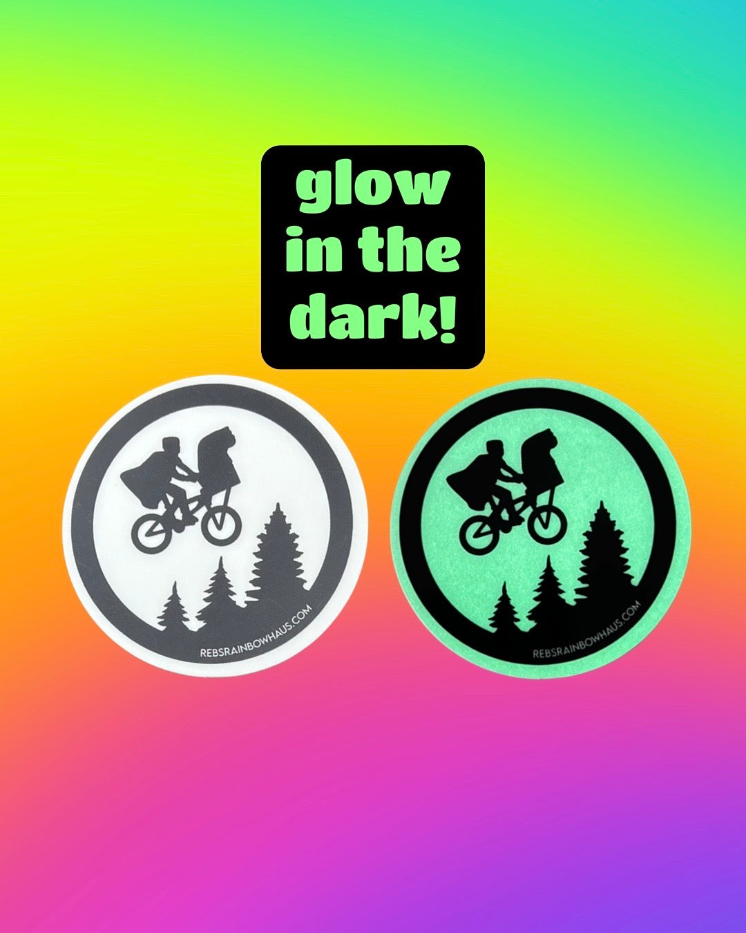 Glow in the Dark Alien Sticker